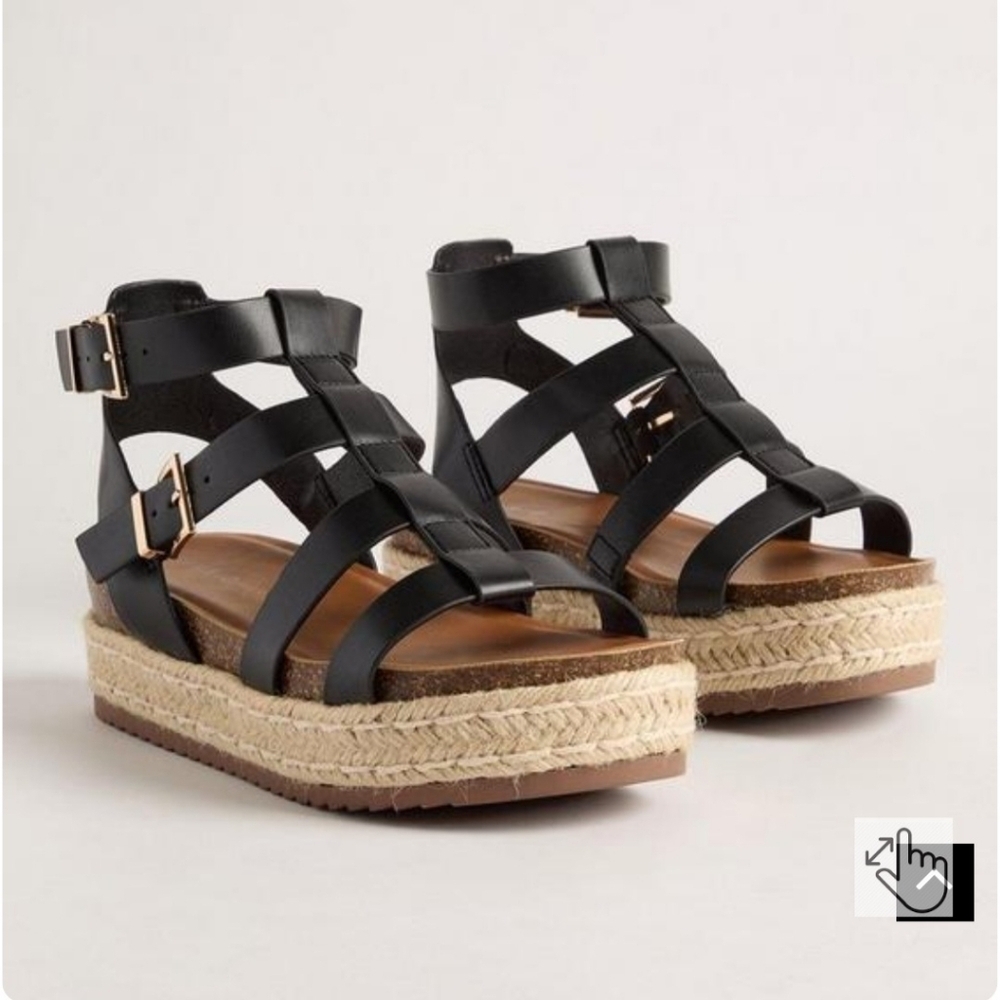 NWT Torrid  Women's Fisherman Platform Sandals size 9.5 WW - Picture 2 of 11